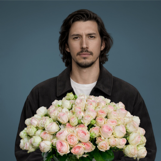 29 белых роз Мондиаль 40см